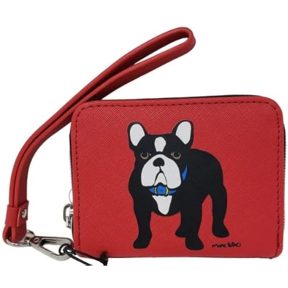 Marc Tetro Handbags - Marc Tetro Small Women's Bulldog wallet wristlet - Red, Red, Wallet